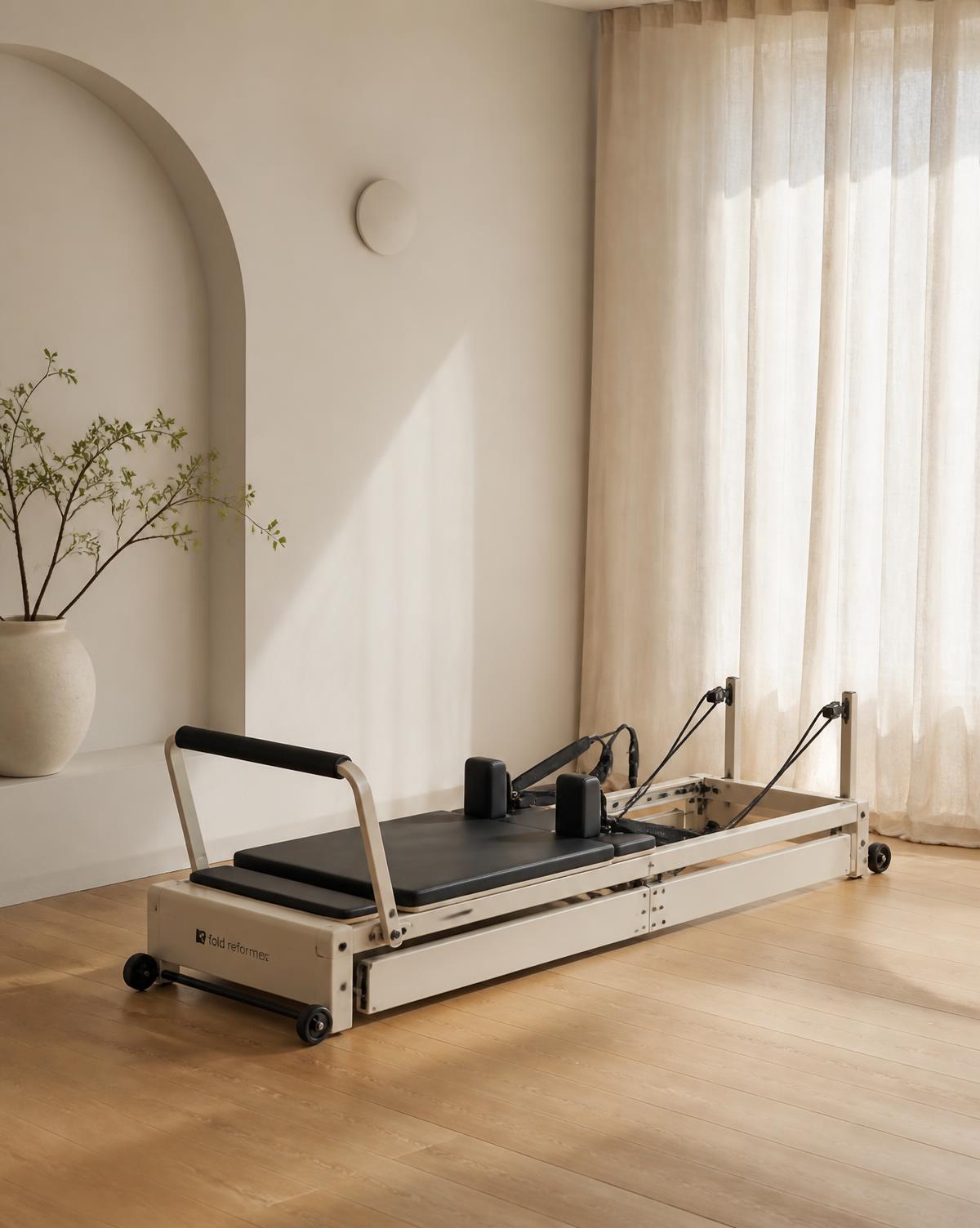 Pilates equipment in a modern home