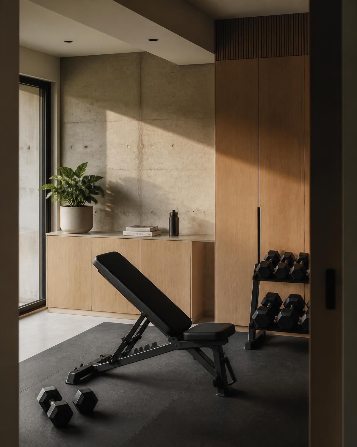 Strength equipment in a modern home